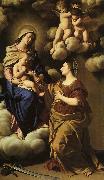 Giovan Battista Salvi Sassoferrato The Mystic Marriage of St.Catherine oil on canvas